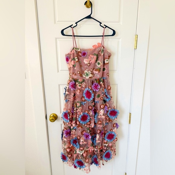 Endless Rose Floral Embroidered Midi Dress - Picture 1 of 6